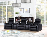 Cyrus Black Upholstered Recliner Living Room Set from Coaster - Luna Furniture