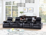 Cyrus Black Upholstered Reclining Living Room Set from Coaster - Luna Furniture