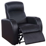 Cyrus Black Upholstered Recliner Living Room Set from Coaster - Luna Furniture