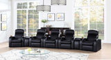 Cyrus Black Upholstered Recliner Living Room Set from Coaster - Luna Furniture