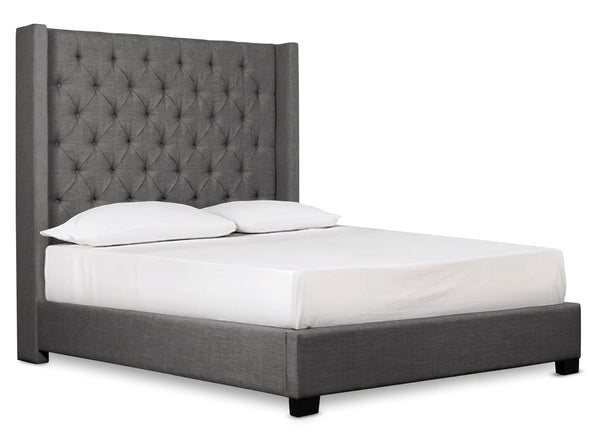 Melody Dark Gray Queen Upholstered Bed