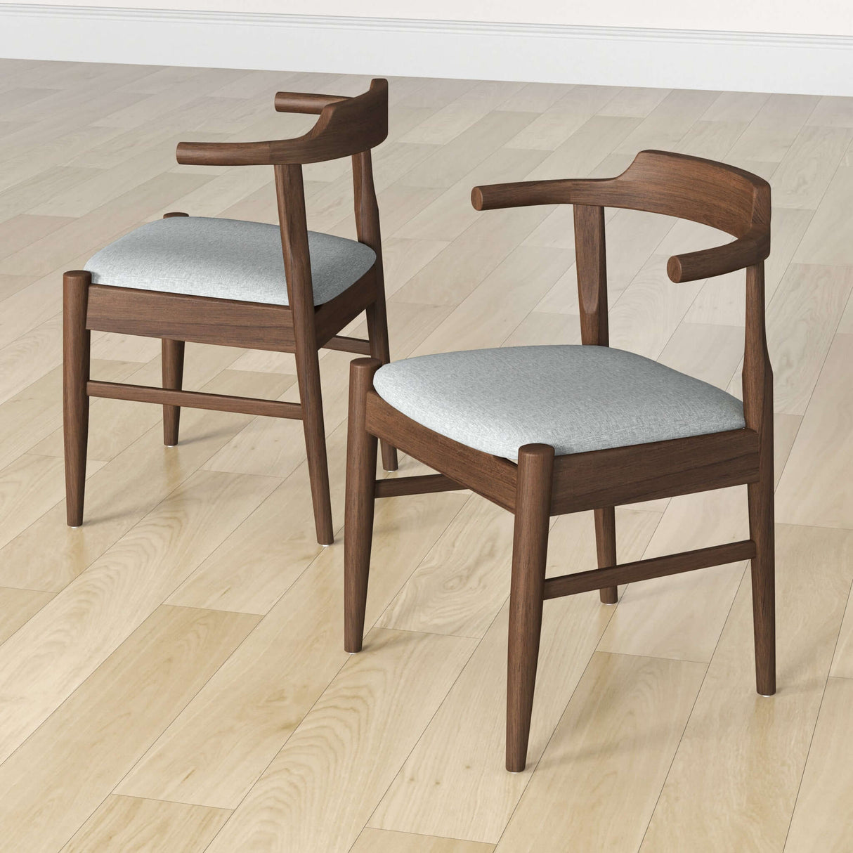 Daisy Dining Chair (Set of 2) Grey Fabric - AFC00291 - Luna Furniture