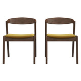 Dakota Mid-Century Modern Solid Wood Velvet Dining Chair (Set of 2) Blue - AFC01871 - Luna Furniture