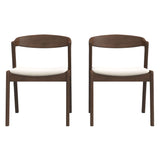 Dakota Cream Velvet Solid Wood Dining Chair from Midinmod - Luna Furniture