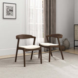 Dakota Cream Velvet Solid Wood Dining Chair from Midinmod - Luna Furniture