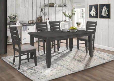 Dalila 5-piece Rectangular Dining Set Grey and Dark Grey - 102721GRY-S5 - Luna Furniture