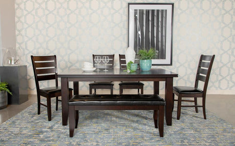 Dalila Dining Room Set Cappuccino and Black - 102721-S6 - Luna Furniture