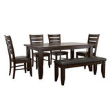 Dalila Cappuccino and Black 6-Piece Dining Set from Coaster - Luna Furniture