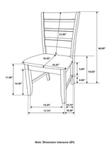 Dalila Ladder Back Side Chair (Set of 2) Grey and Dark Grey - 102722GRY - Luna Furniture
