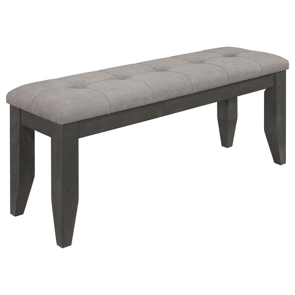 Dalila Padded Cushion Bench Grey and Dark Grey - 102723GRY - Luna Furniture