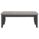 Dalila Padded Cushion Bench Grey and Dark Grey - 102723GRY - Luna Furniture