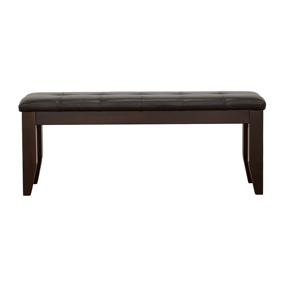 Dalila Tufted Upholstered Dining Bench Cappuccino and Black - 102723 - Luna Furniture