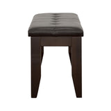 Dalila Cappuccino and Black Tufted Upholstered Dining Bench from Coaster - Luna Furniture