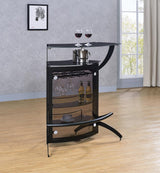 Dallas Smoked and Black 3-Bottle Wine Rack Bar Unit from Coaster - Luna Furniture