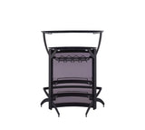 Dallas Smoked and Black 3-Bottle Wine Rack Bar Unit from Coaster - Luna Furniture