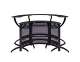 Dallas Smoked and Black 3-Bottle Wine Rack Bar Unit from Coaster - Luna Furniture