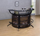 Dallas Smoked and Black 3-Bottle Wine Rack Bar Unit from Coaster - Luna Furniture