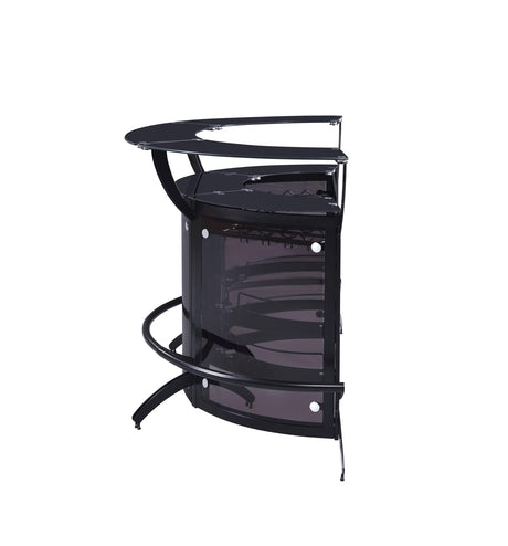 Dallas Smoke and Black Curved Bar Unit from Coaster - Luna Furniture