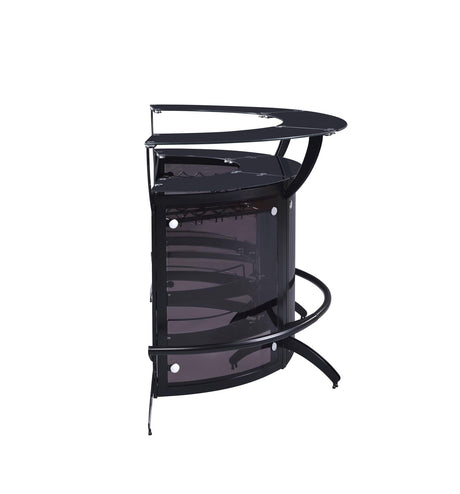 Dallas Smoke and Black Curved Bar Unit from Coaster - Luna Furniture
