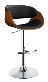 Dana Black and Chrome Adjustable Bar Stool from Coaster - Luna Furniture
