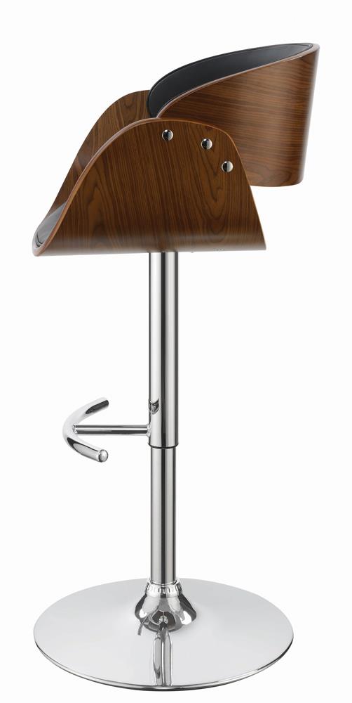 Dana Black and Chrome Adjustable Bar Stool from Coaster - Luna Furniture