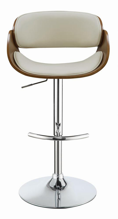 Dana Ecru and Chrome Adjustable Bar Stool from Coaster - Luna Furniture