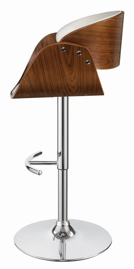 Dana Ecru and Chrome Adjustable Bar Stool from Coaster - Luna Furniture