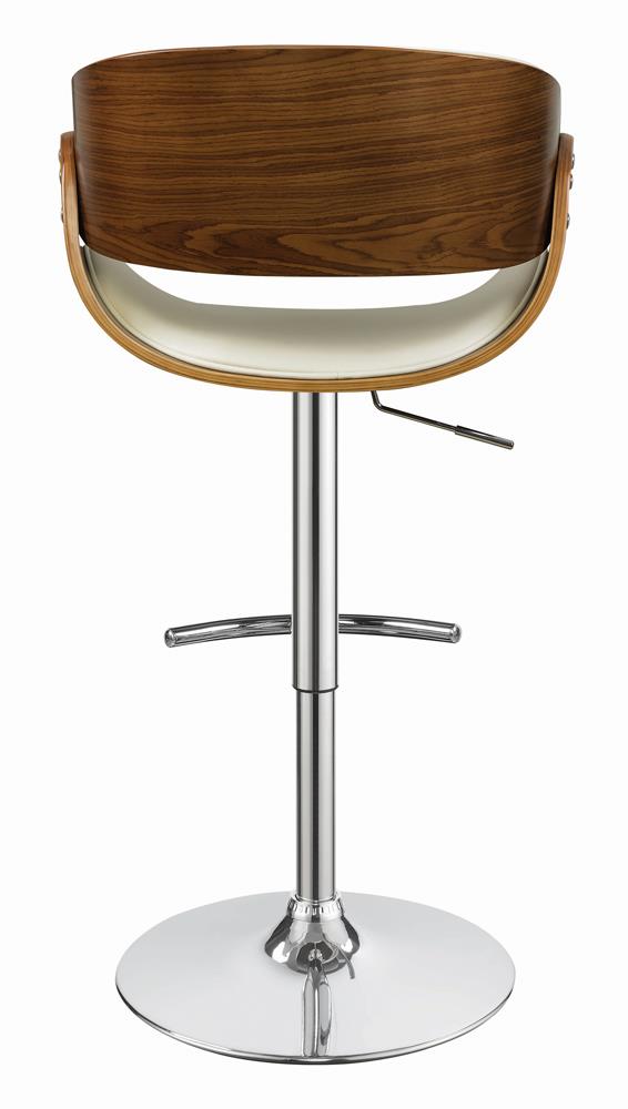 Dana Ecru and Chrome Adjustable Bar Stool from Coaster - Luna Furniture