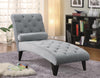 Daniel Tufted Chaise with Small Bolster Pillow Grey - 550067 - Luna Furniture