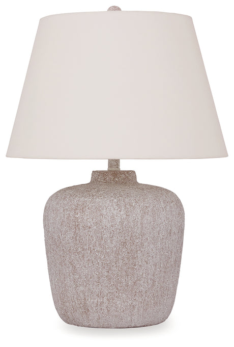 Danry Distressed Cream Table Lamp - L207454 - Luna Furniture