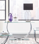 Danville Chrome U-Shaped Sofa Table from Coaster - Luna Furniture