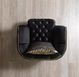 Daphne Black Velvet Sofa & Loveseat - DAPHNE SL-BLACK - Luna Furniture