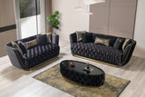 Daphne Black Velvet Sofa & Loveseat - DAPHNE SL-BLACK - Luna Furniture