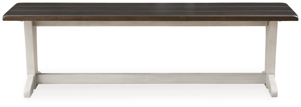 Darborn Gray/Brown 62" Dining Bench from Ashley - Luna Furniture