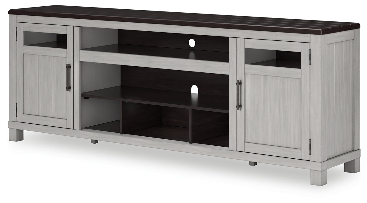 Darborn Gray/Brown 88" TV Stand from Ashley - Luna Furniture