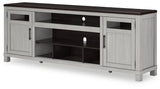 Darborn Gray/Brown 88" TV Stand from Ashley - Luna Furniture
