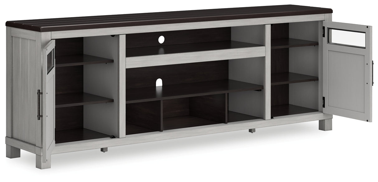 Darborn Gray/Brown 88" TV Stand from Ashley - Luna Furniture