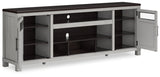 Darborn Gray/Brown 88" TV Stand from Ashley - Luna Furniture