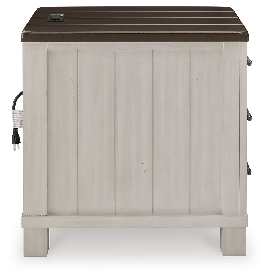 Darborn Gray/Brown Chairside End Table from Ashley - Luna Furniture