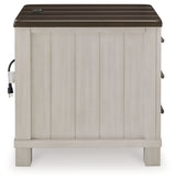 Darborn Gray/Brown Chairside End Table from Ashley - Luna Furniture