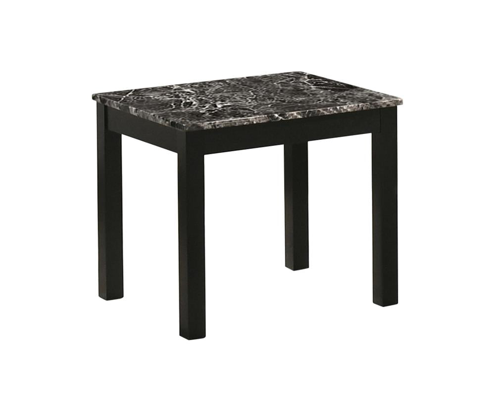 Darius Faux Marble Rectangle 3-piece Occasional Table Set Black - 723605 - Luna Furniture