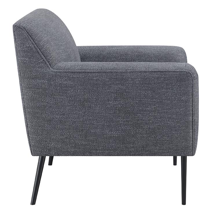 Darlene Upholstered Tight Back Accent Chair Charcoal - 905640 - Luna Furniture