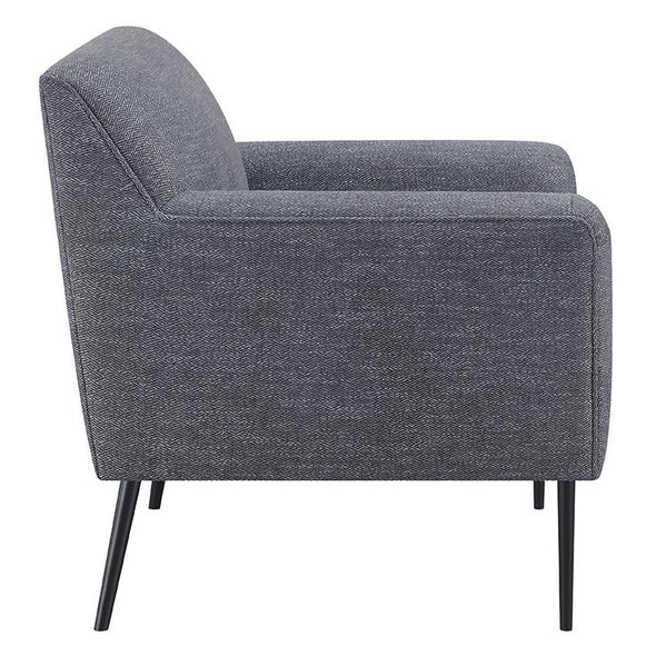 Darlene Upholstered Tight Back Accent Chair Charcoal - 905640 - Luna Furniture
