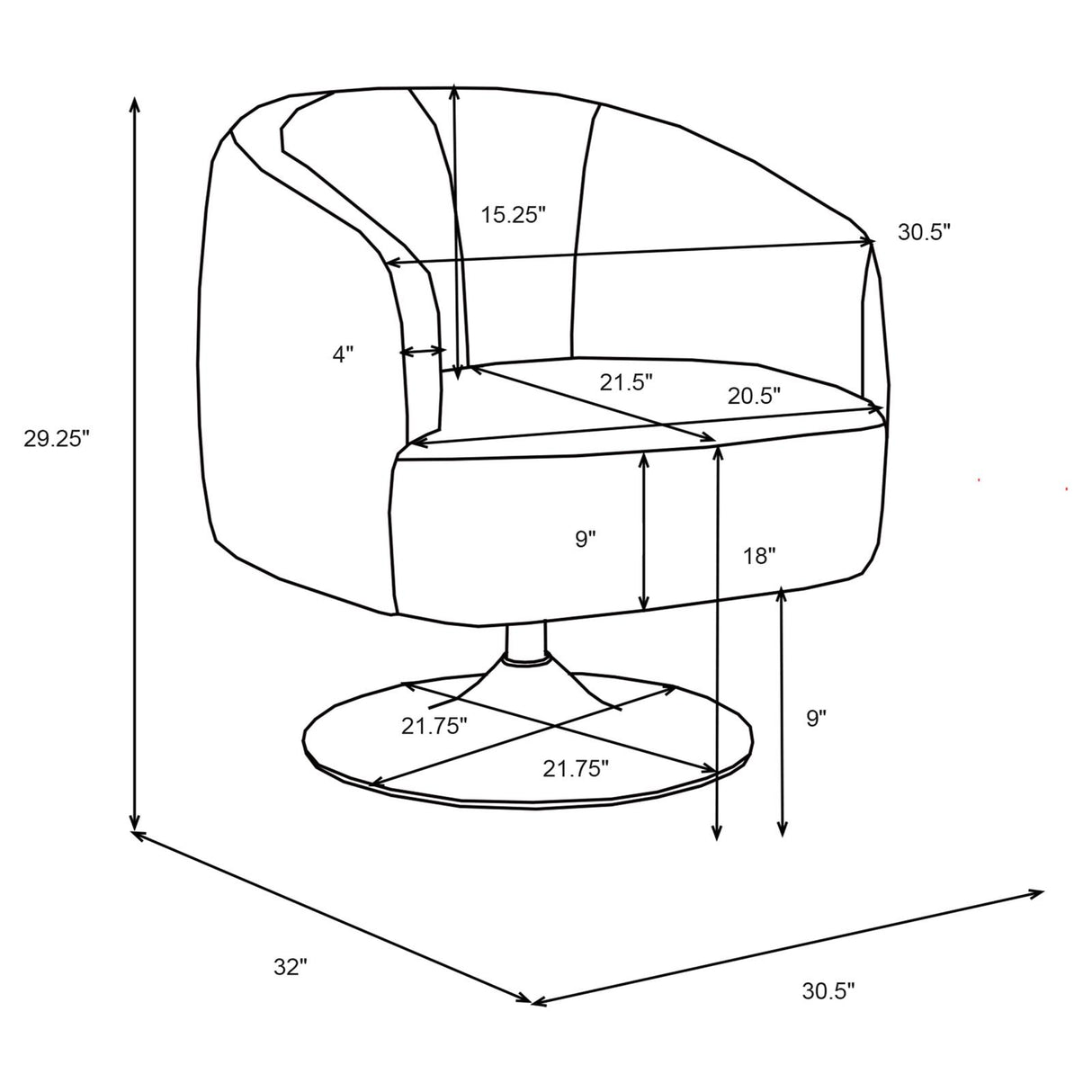Dave Beige and Matte Black Upholstered Swivel Accent Chair from Coaster - Luna Furniture