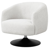 Dave Upholstered Swivel Accent Chair Beige and Matte Black - 905739 - Luna Furniture