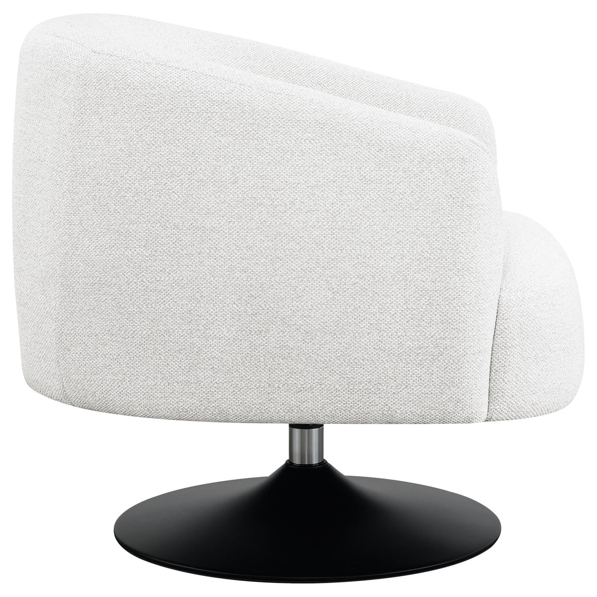 Dave Beige and Matte Black Upholstered Swivel Accent Chair from Coaster - Luna Furniture