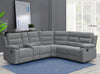David 3-piece Upholstered Motion Sectional with Pillow Arms Smoke - 609620 - Luna Furniture