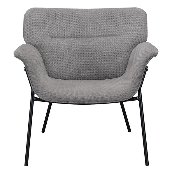 Davina Upholstered Flared Arms Accent Chair Ash Grey - 905614 - Luna Furniture