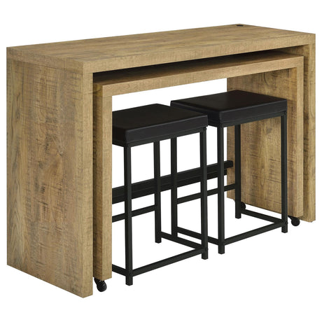 Davista 4-piece Multipurpose Counter Height Table Set Mango Brown - 182704 - Luna Furniture