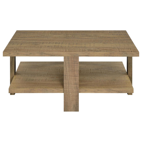 Dawn Mango Square Engineered Wood Coffee Table With Shelf from Coaster - Luna Furniture